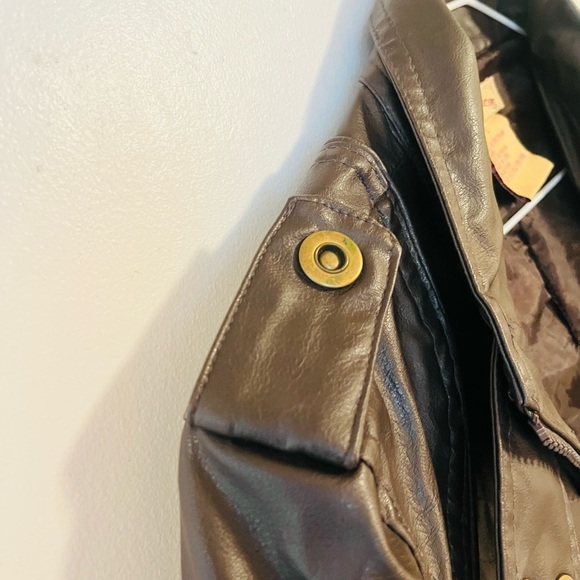 PARIS BLUES Vintage brown leather jacket S - Picture 15 of 16